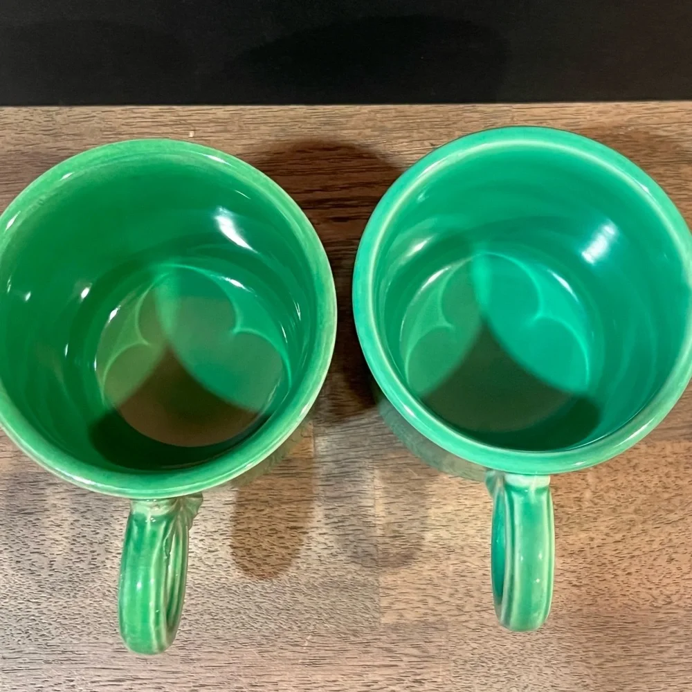 Vintage Fiesta Tom and Jerry Mugs in Original Green